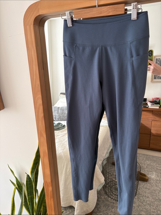 Uniqlo Pants - Uniqlo Airism Slate Blue Leggings with Pockets